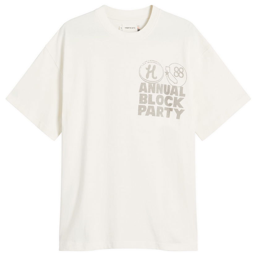 T-shirt Honor The Gift Annual Block Party T-Shirt Vit | HTG250241-BON