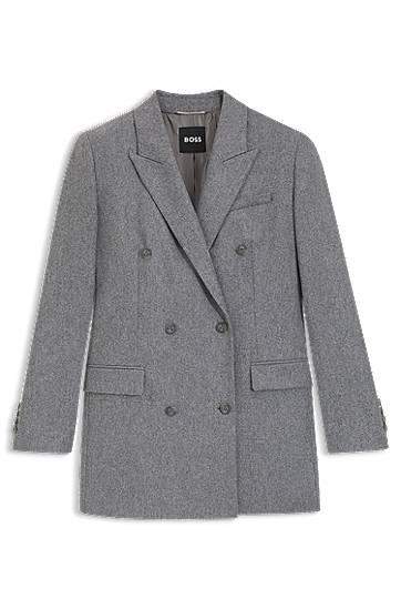 Jacka BOSS BOSS Double-Breasted Long Blazer Grå | 50548736