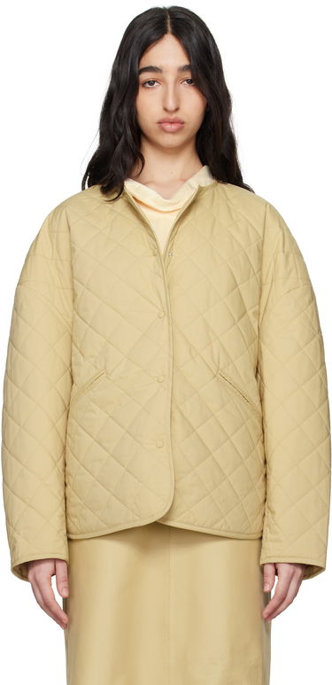 Pufferjacka TOTEME TOTEME Quilted Snap Button Jacket Beige | 242-WRO1116-FB0157, 0