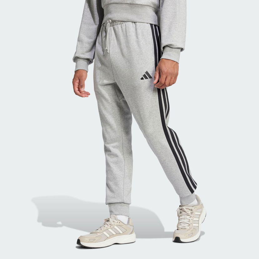 Träningsbyxor adidas Performance Essentials 3-Stripes French Terry Joggers Grå | JE6346