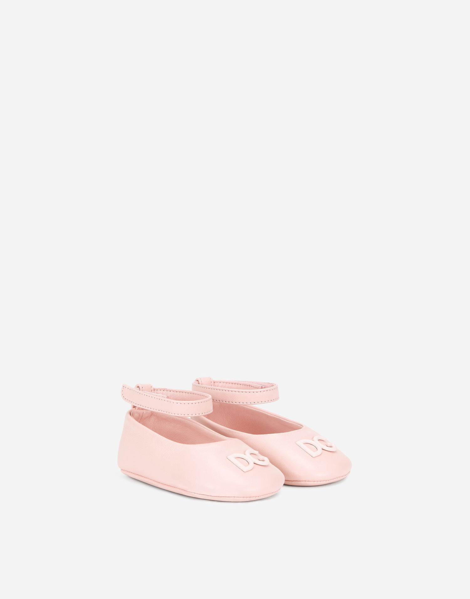 Sneakers och skor Dolce & Gabbana Nappa Ballet Flats With Ankle Strap For First Steps (19-26) Rosa | DK0065A129380400, 1