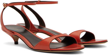 Klä The Row The Row Vika Ankle Strap Kitten Heel Sandals Röd | F1583-SL1, 3