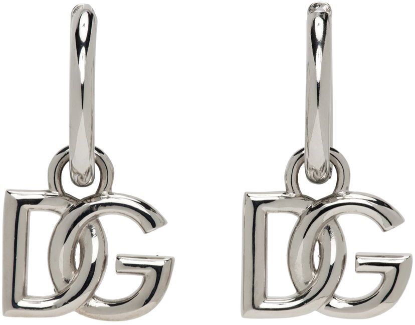 Örhängen Dolce & Gabbana Silver Logo Earrings Metallisk | WEN5L3W1111