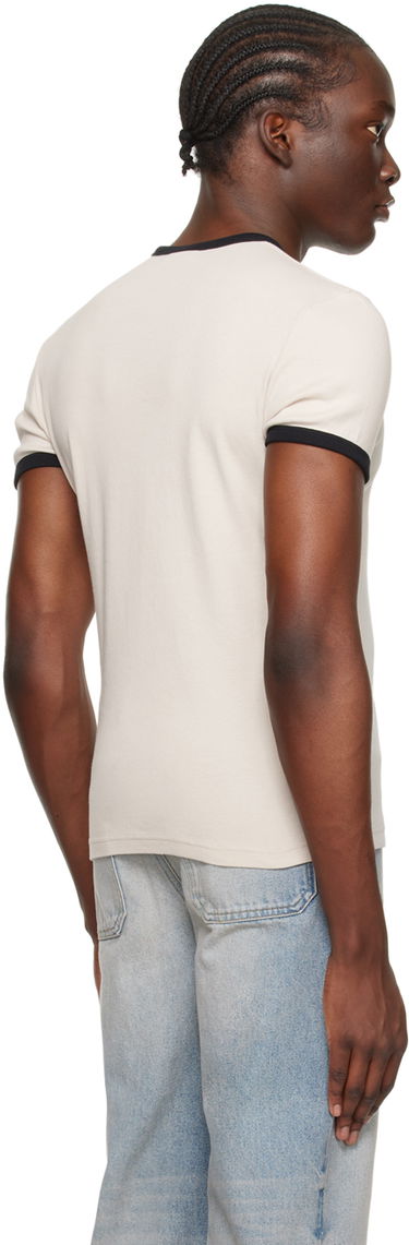 T-shirt Courrèges Contrast Trim T-Shirt Beige | 123JTS020JS0070, 2