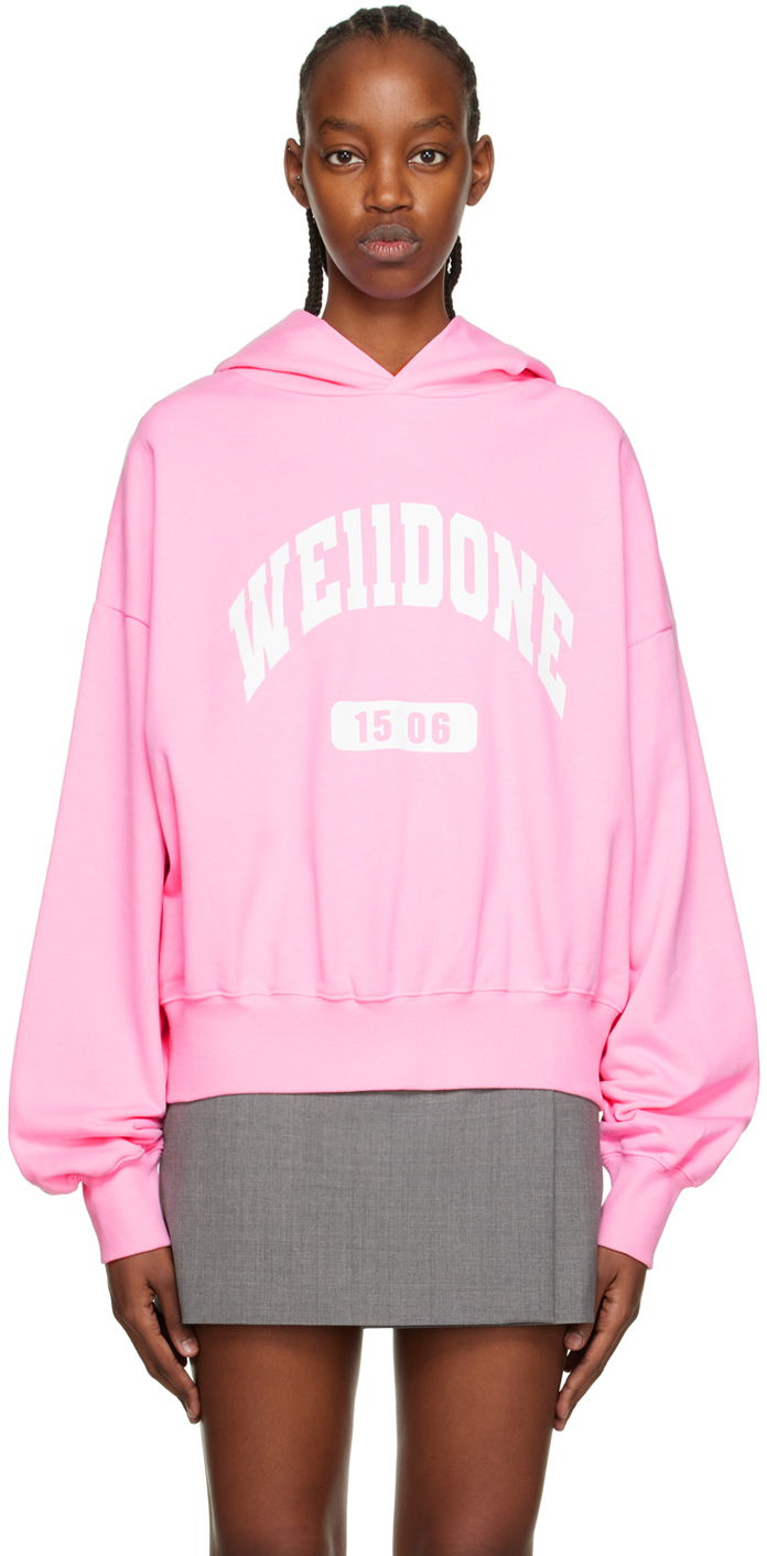 Sweatshirt We11done We11done Old School Campus Hoodie Rosa | WD-TH3-22-807-U-PK, 0