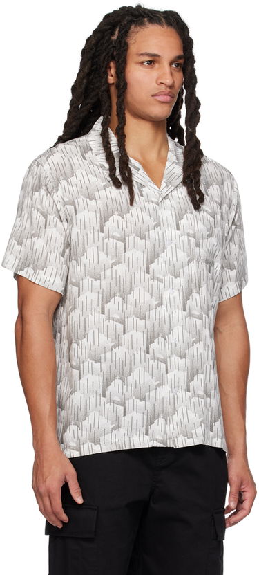 Skjorta BILLIONAIRE BOYS CLUB Billionaire Boys Club City Rain Short Sleeve Button-Up Shirt Vit | B23127, 1