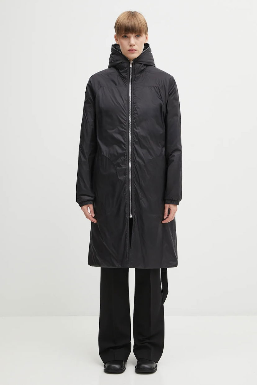 Vindjacka Rick Owens Rick Owens DRKSHDW Long Hooded Sealed Windbreaker Svart | DS02E7923.NP