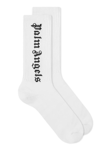 Strumpor Palm Angels Logo Socks Vit | PMRA001C99FAB0020110
