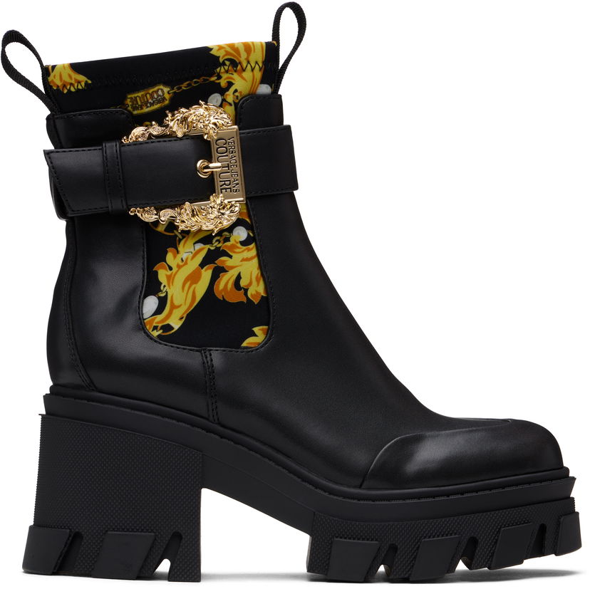 Sneakers och skor Versace Versace Jeans Couture Sophie Chain Boots Svart | E77VA3S84_EZS867