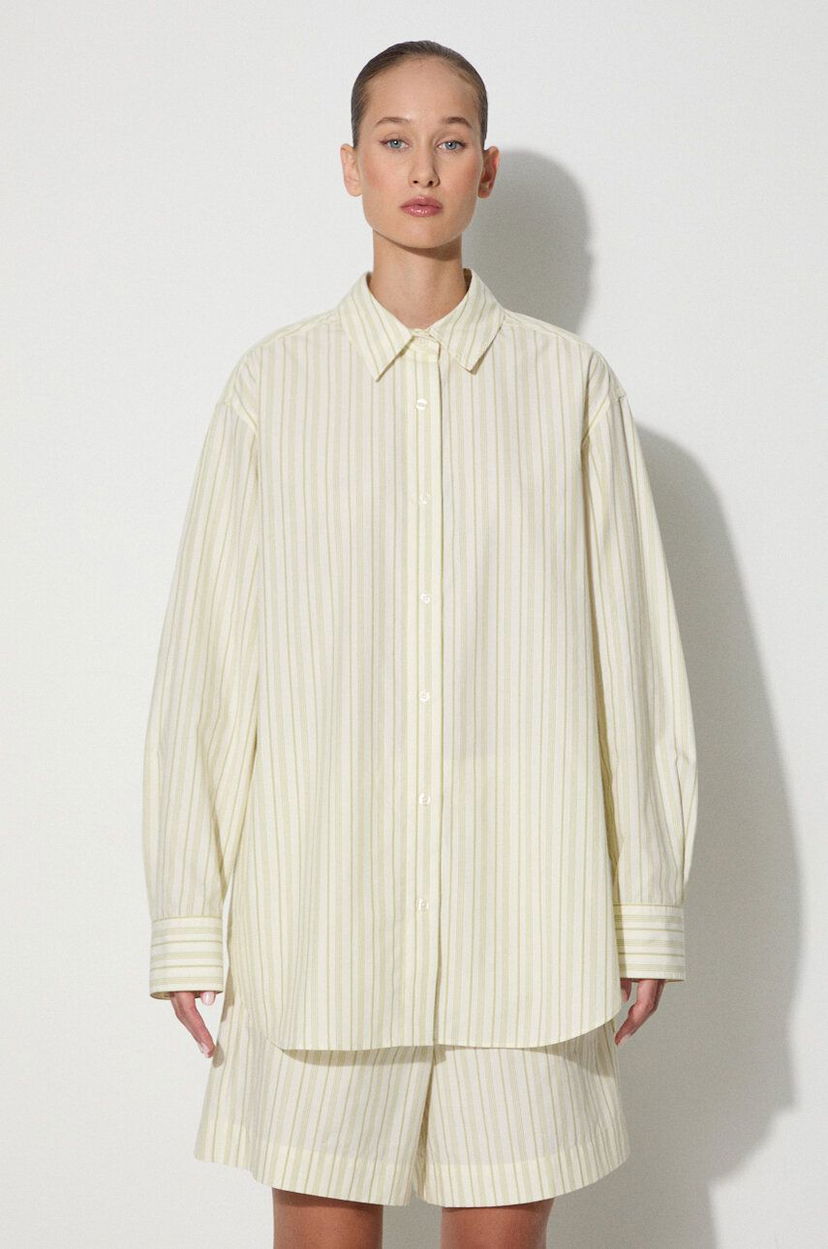Skjorta Samsoe Samsoe Samsøe Samsøe SALOVAR Relaxed Fit Shirt Beige | F24200110