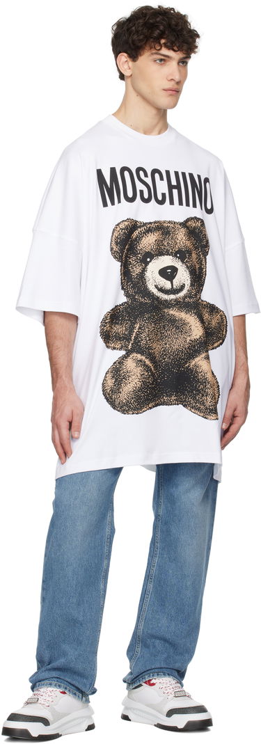 T-shirt Moschino Moschino Oversized Maxi Teddy Bear T-Shirt Vit | 251ZZV071202441001, 3