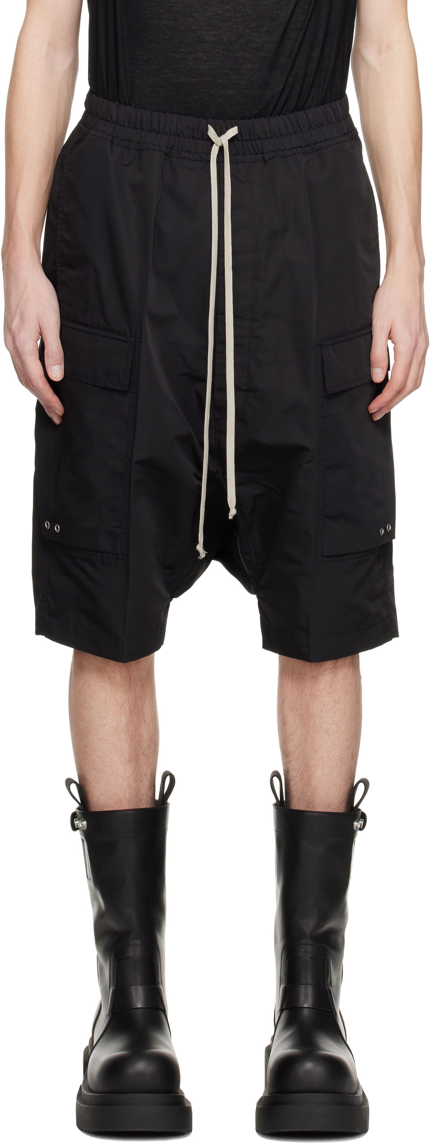 Shorts Rick Owens Rick Owens Hollywood Cargo Pods Shorts Svart | RU01E5389 FT, 0