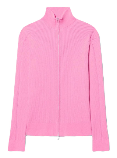 Sweater Jacquemus Le Gilet Frescu Zip Up Ribbed Rosa | 225KN010-2063 430