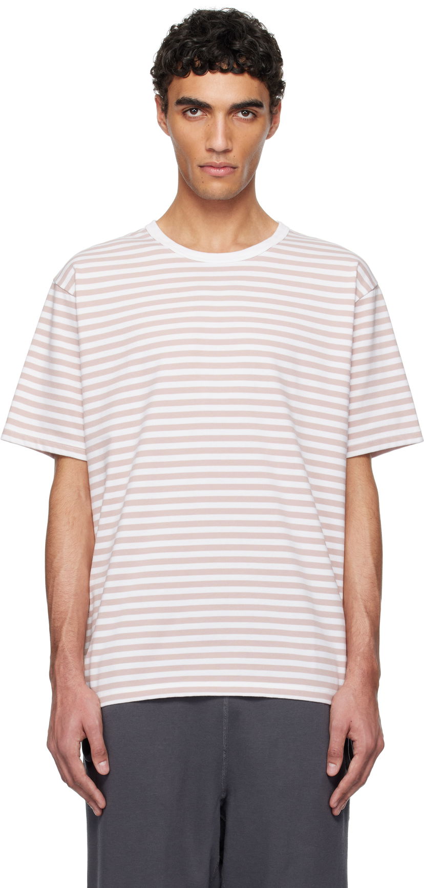 T-shirt NANAMICA nanamica Stripe Jersey T-Shirt Rosa | S25SH120U