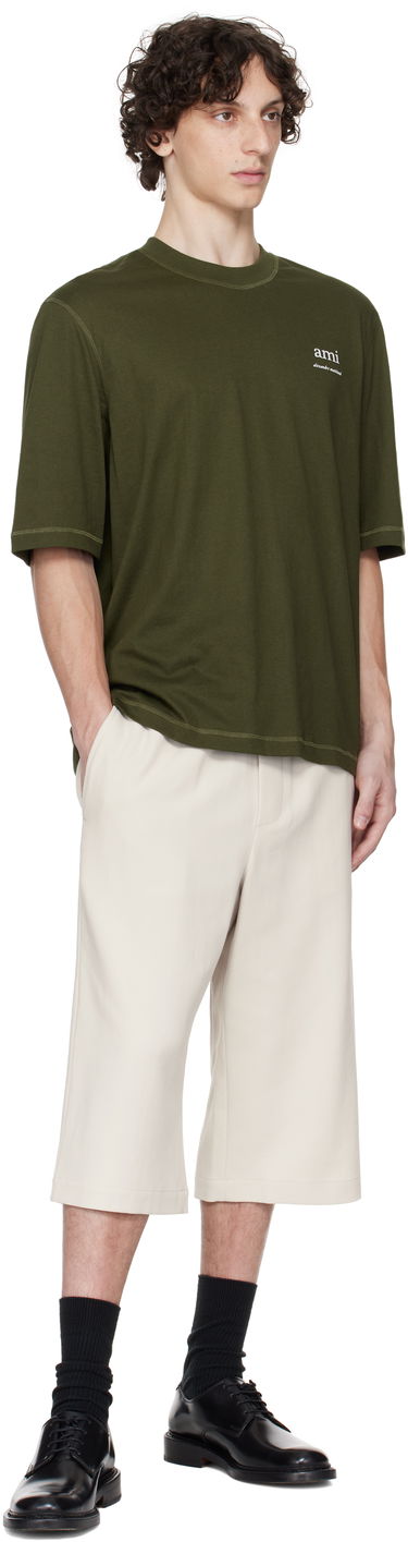 Shorts AMI AMI Paris Elasticated Shorts Beige | HSO310.CO0106, 3