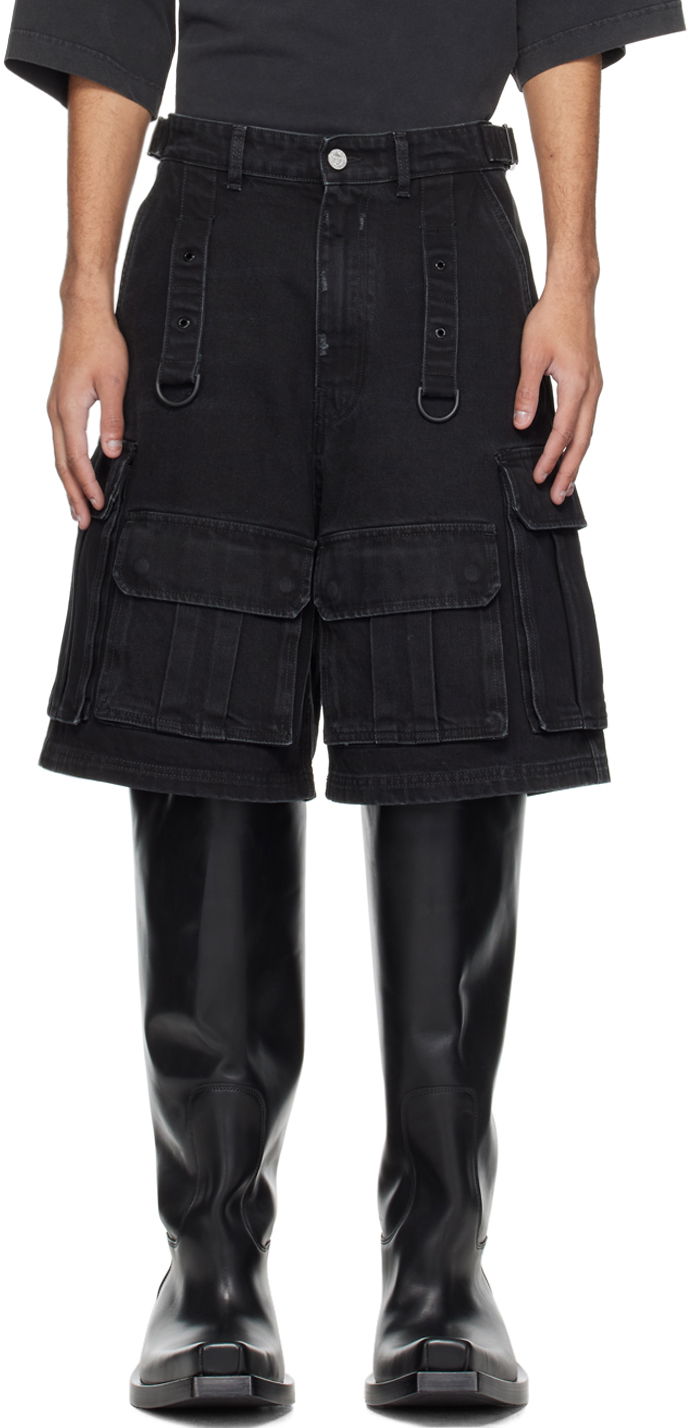 Shorts VETEMENTS Multipocket Denim Shorts Svart | UE64SS100B