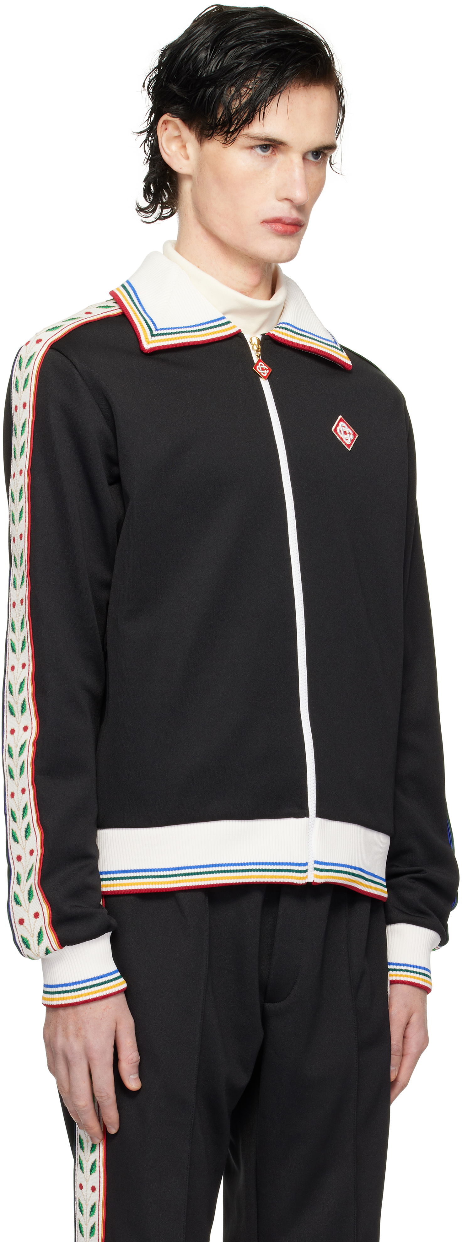 Jacka Casablanca Track Jacket with Stripes Svart | MPS25-JTP-310-01, 1