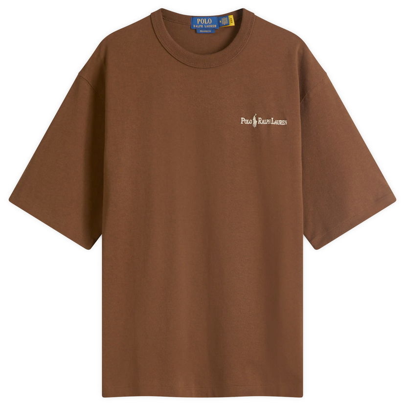 T-shirt Polo by Ralph Lauren Relaxed Fit Embroidered Logo T-Shirt Brun | 710961137002