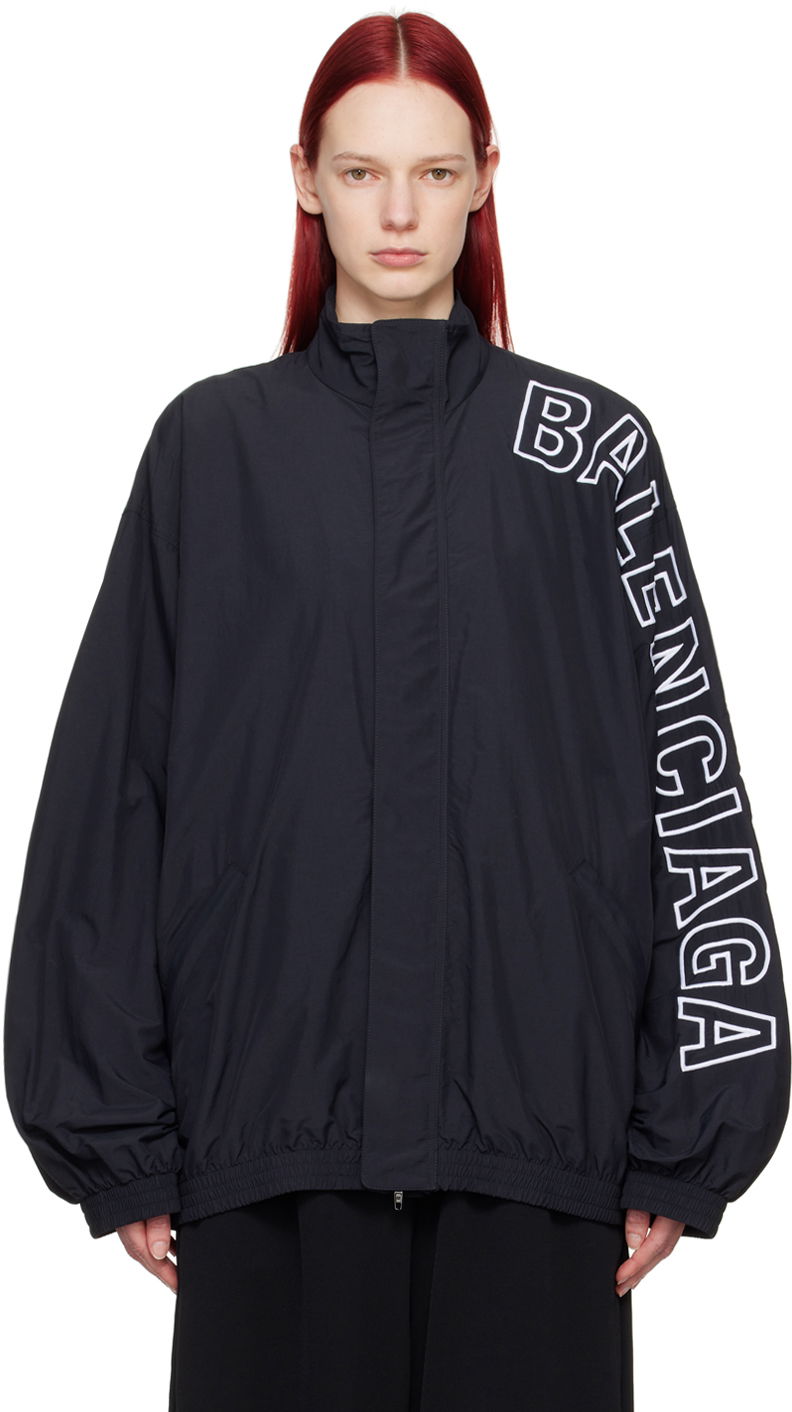 Jacka Balenciaga Black Outline Jacket Svart | 768920 TNO79