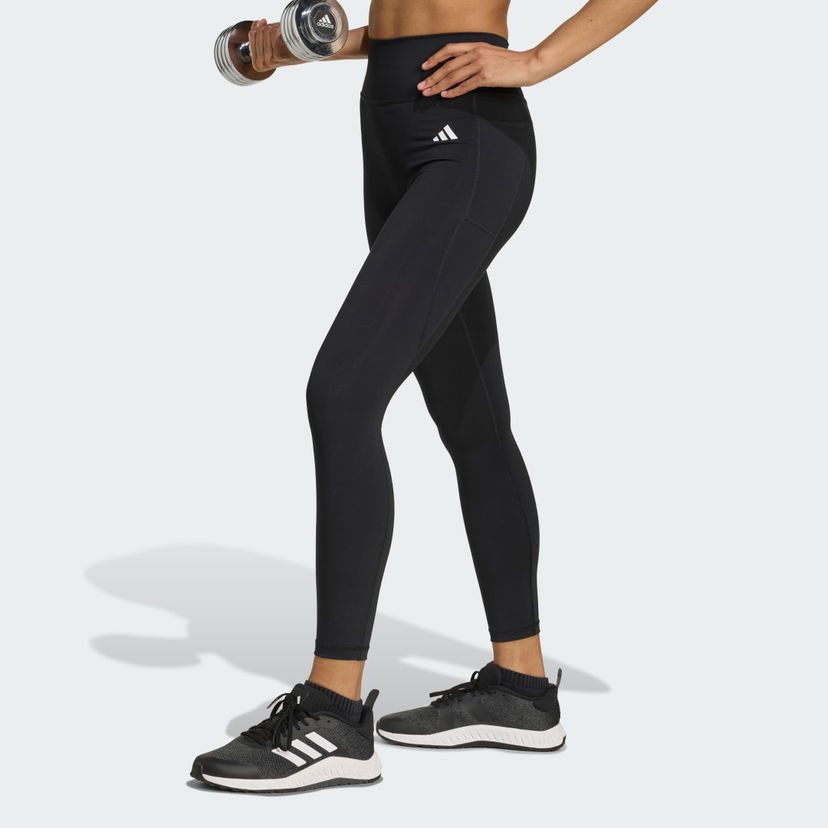 Damasker adidas Performance Optime Essentials No Front Rise Seam 7/8 Tights Svart | JY4815