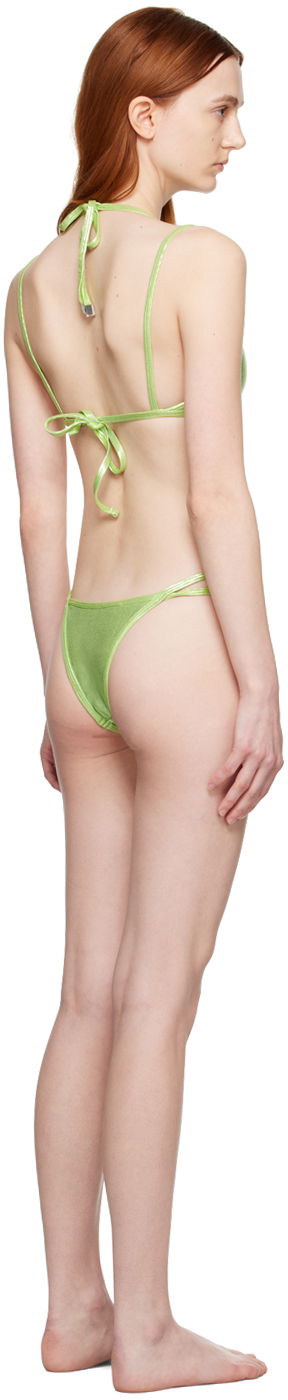 Badkläder The Attico Attico Double Strap Bikini Grön | 233WBB62 PA32, 2