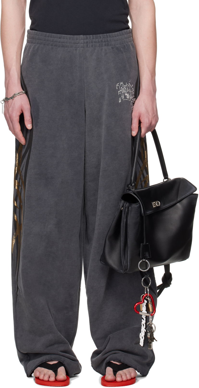Träningsbyxor Balenciaga Tacky Gold Baggy Sweatpants Grå | 803266TRVR6