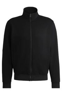 Regular-Fit Stretch Cotton Zip-Up Sweatshirt