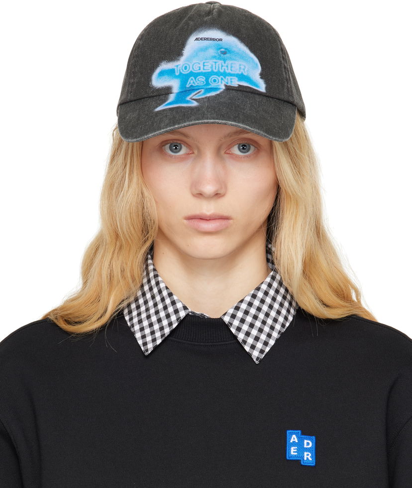 Keps ADER ERROR ADER error Faded Denim Cap Svart | BO01SSHW0217BK
