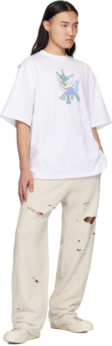 Träningsbyxor We11done We11done Destroyed Jersey Jogger Sweatpants Beige | WD-TA0-25-726-U-MG, 3