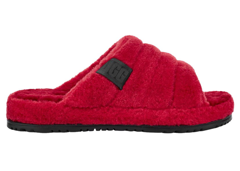 Kläder UGG Fluff You Slide Samba Red Röd | 1117473-SRFF