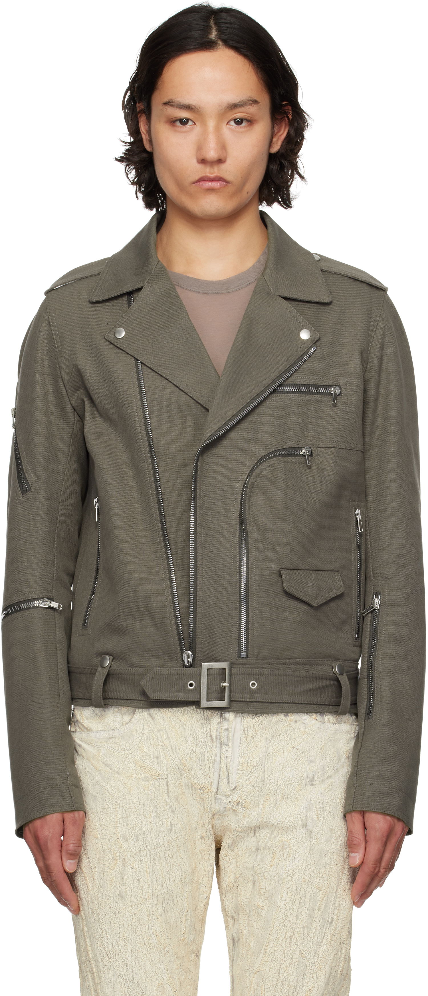 Jacka Rick Owens Rick Owens Hollywood Bauhaus Stooges Jacket Grön | RL01E5717 CTES, 0