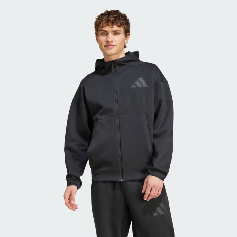 Sweatshirt adidas Performance Z.N.E. Full-Zip Hooded Svart | JE7538