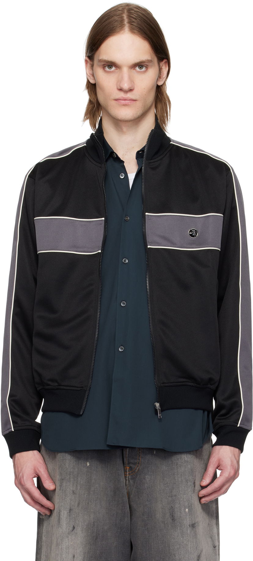 Bomberjacka Ambush AMBUSH Paneled Track Jacket Svart | 12115218