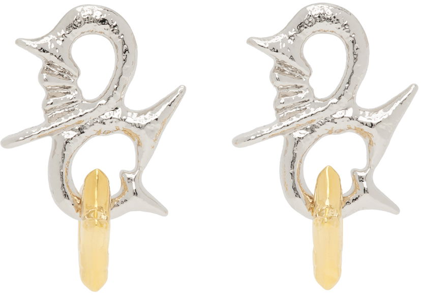 Örhängen Chopova Lowena Chopova Lowena Entwined Star Drop Earrings Metallisk | 6439