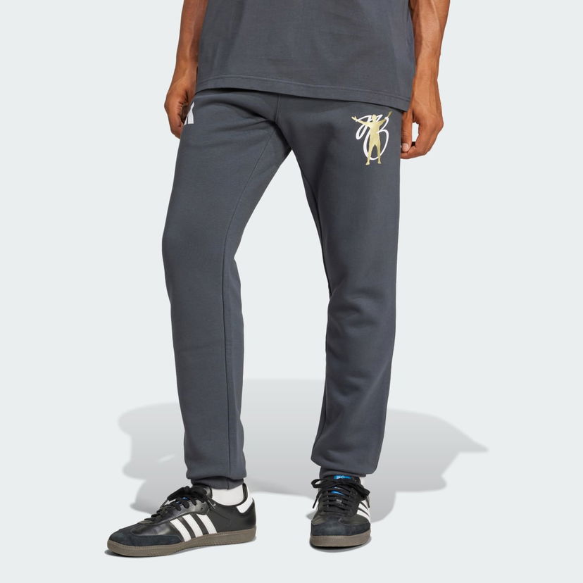 Träningsbyxor adidas Performance Fleece Graphic Jogger Pants Grå | JM9367