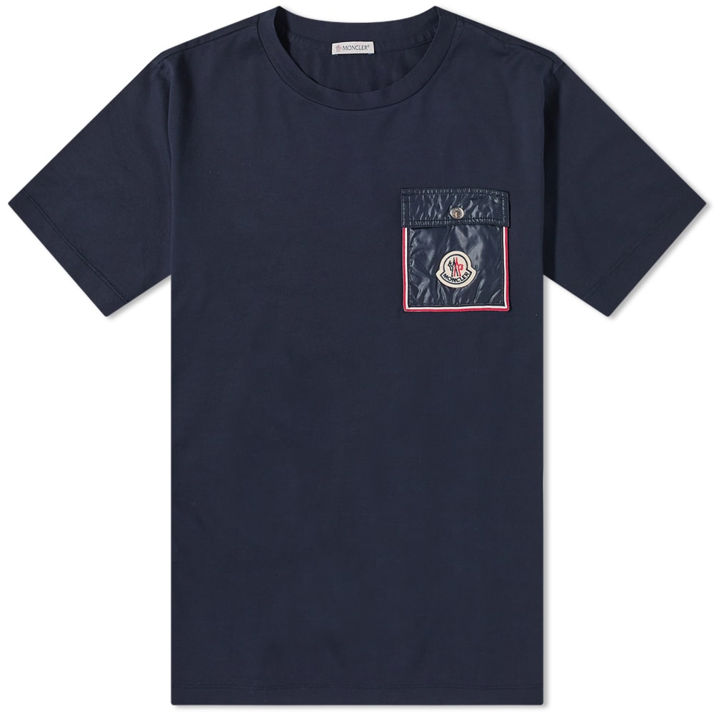 T-shirt Moncler Maya Pocket Logo Tee Mörkblå | 8C000-48-8390Y-778, 0