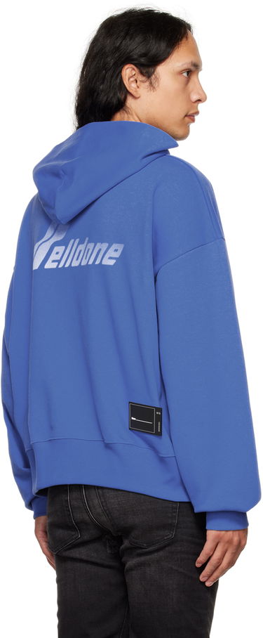 Sweatshirt We11done We11done Lettering Symbol Hoodie Blå | WD-TH3-22-840-U-BL, 2