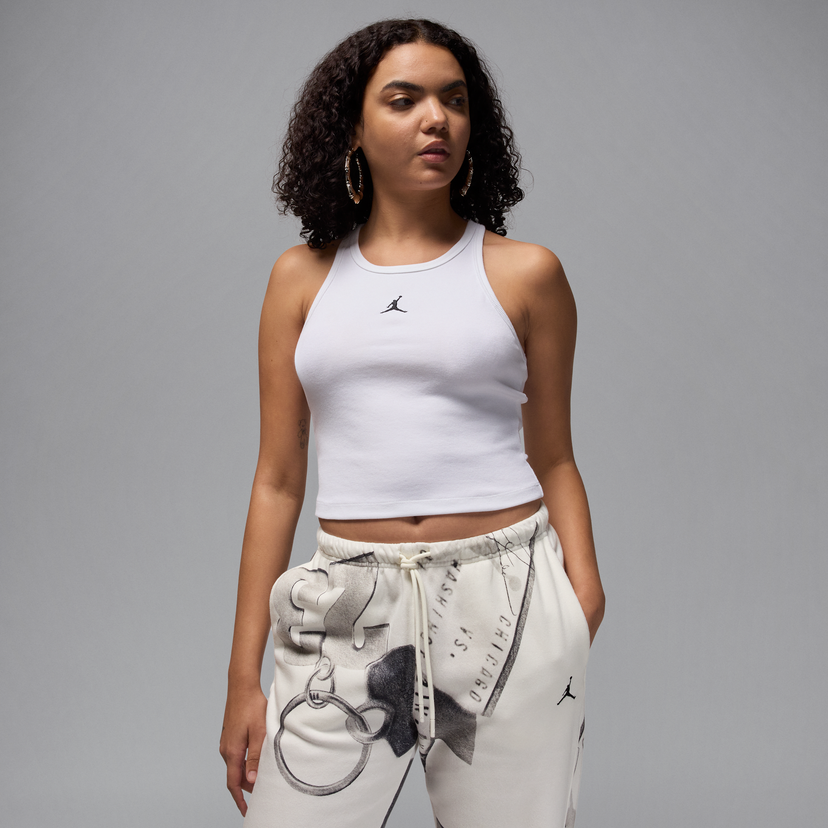 Linne Jordan Jordan Essentials Crop Tank Top Vit | HF9474-100