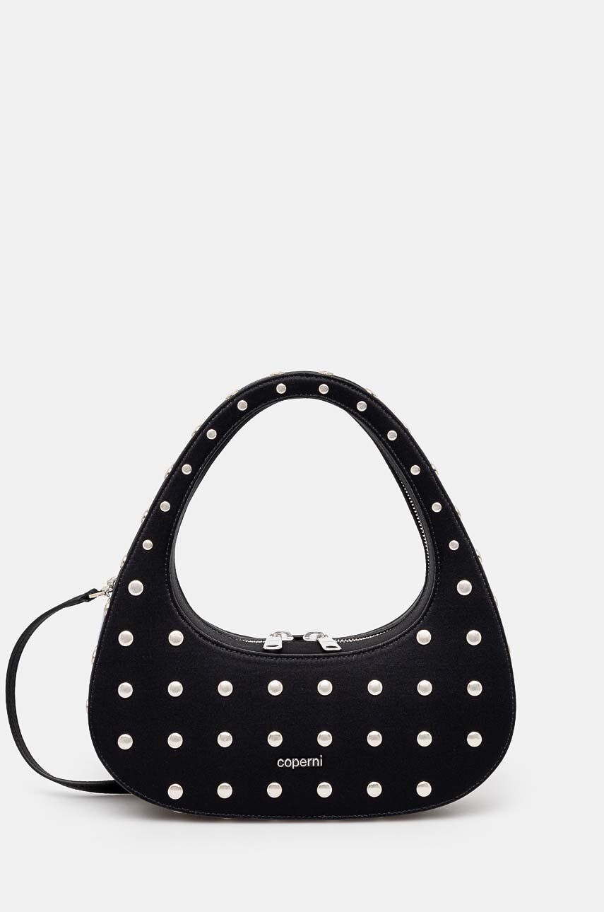Axelväska Coperni Studded Swipe Baguette Bag Svart | COPBA60STF9003, 0
