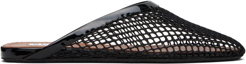 Kläder Alaïa ALAÏA Fishnet Flat Mules Svart | AA3M081TK007