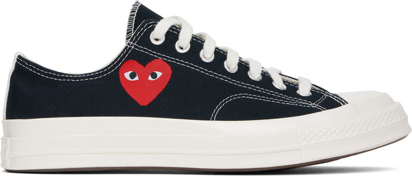 Kläder Comme des Garçons COMME des GARÇONS PLAY Chuck 70 OG Single Heart Mörkblå | AZ-K128-001