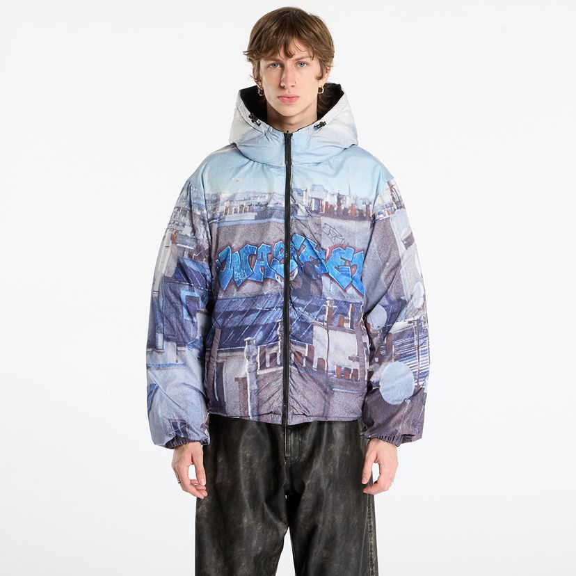 Pufferjacka Wasted Paris Elevation Puffer Cityscape Graffiti Print L Flerfärgad | WP_000318