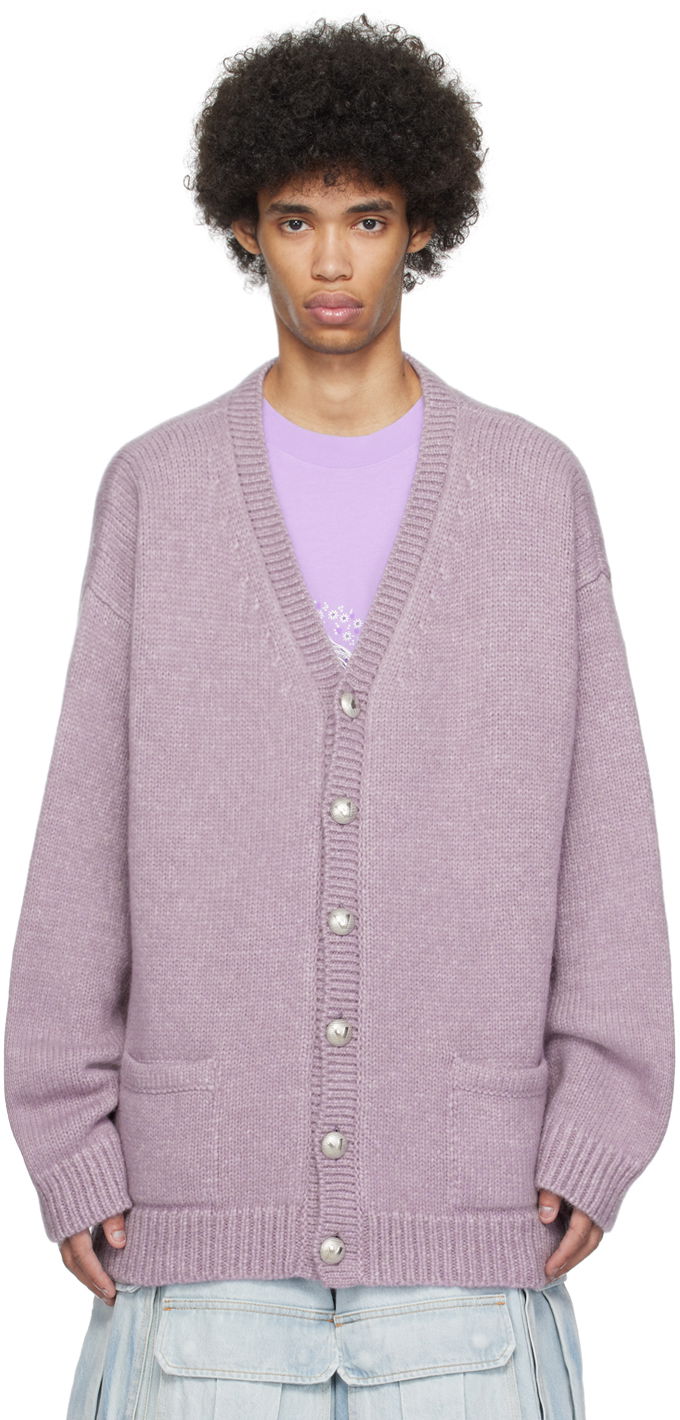 Sweater VETEMENTS Fancy Button Cardigan Purpur | UE64KN210L