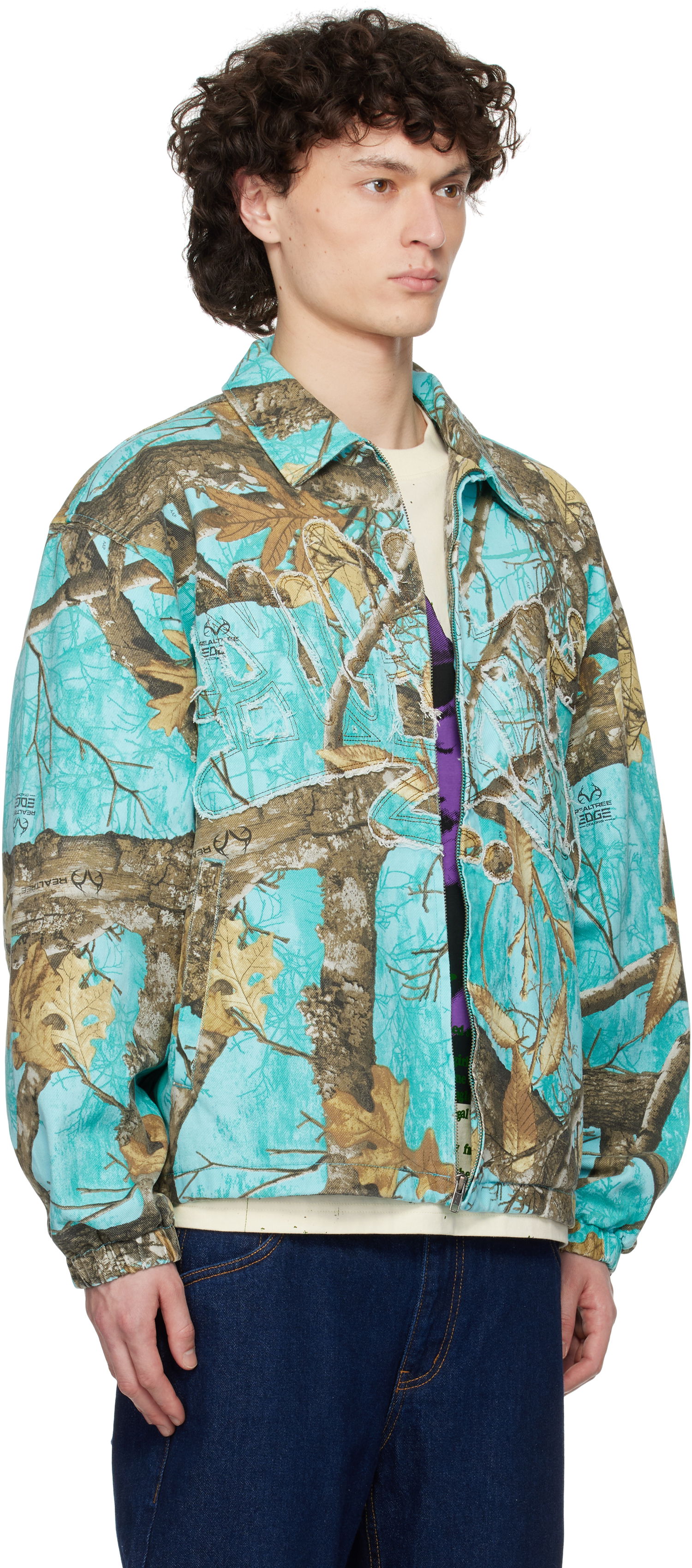 Vindjacka Awake NY Awake NY Frayed Script Coach Jacket Turkos | AWK-SP25-OT004, 1