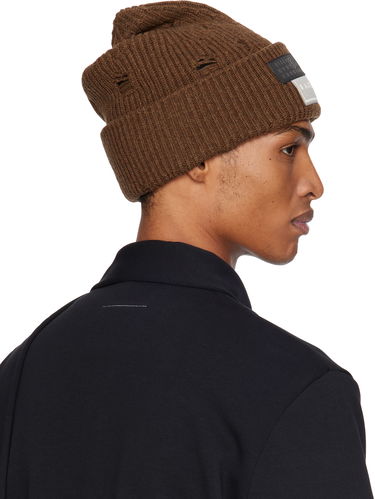Mössa Maison Margiela MM6 Maison Margiela Logo Patch Beanie Brun | SH0TB0001 M13138, 2