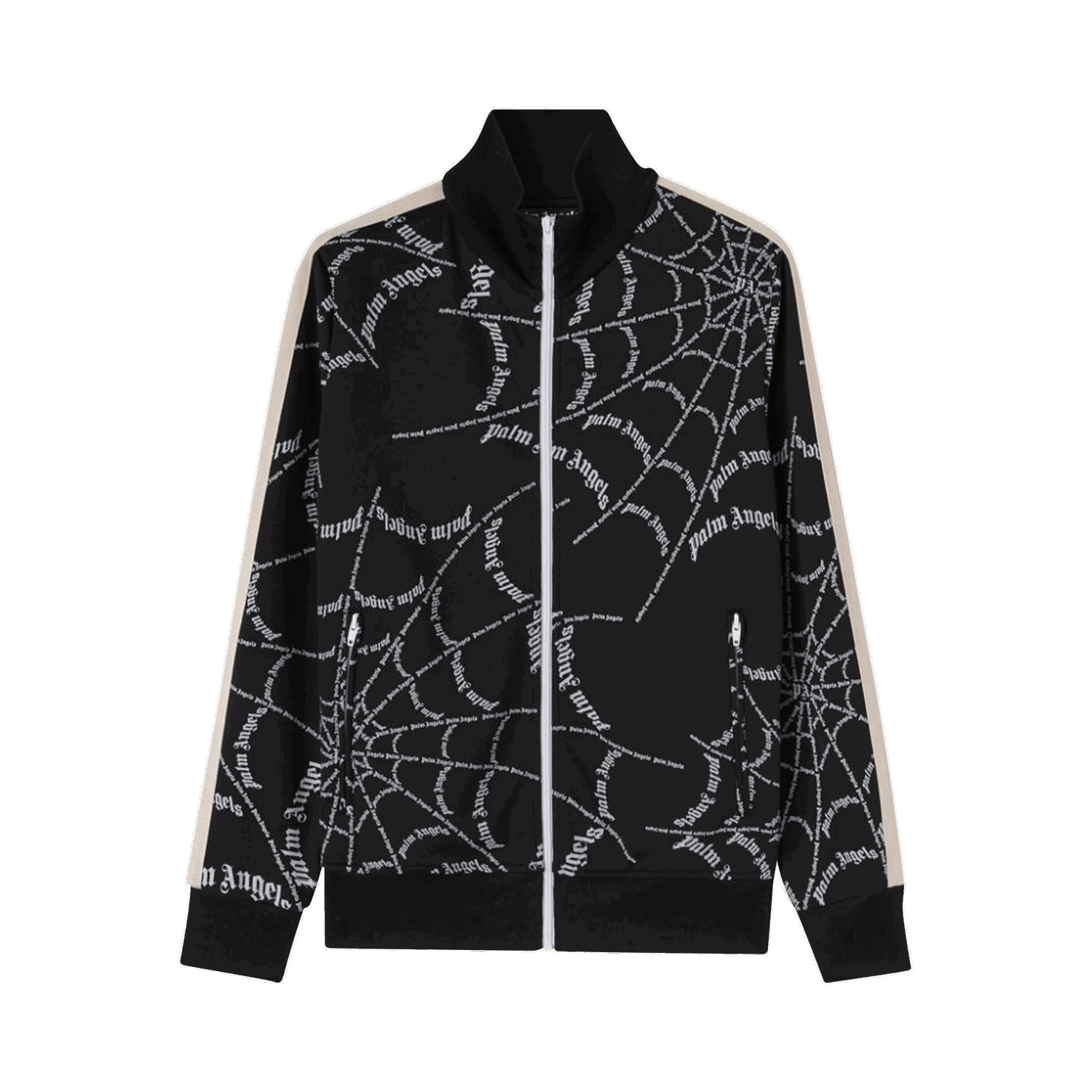 Sweatshirt Palm Angels Spider Web Classic Track Jacket Svart | PMBD001F22FAB0061001, 0