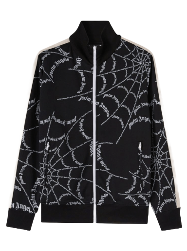 Sweatshirt Palm Angels Spider Web Classic Track Jacket Svart | PMBD001F22FAB0061001