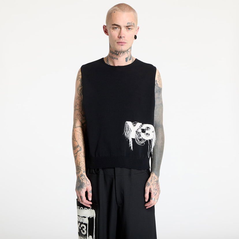 Linne Y-3 Knit Vest With Logo Detail Svart | JN1983