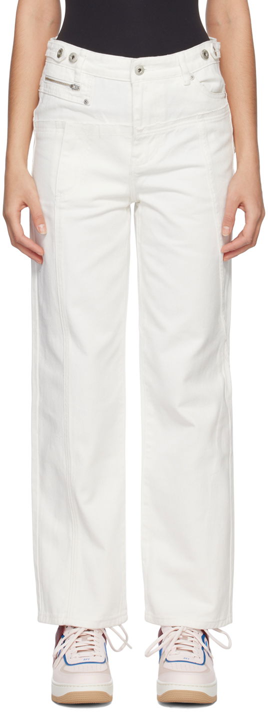 Jeans Feng Chen Wang Feng Chen Wang Deconstructed Jeans Vit | FUS15TR12