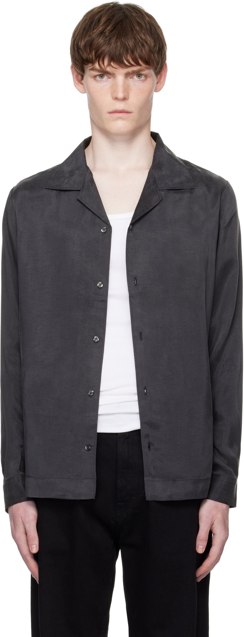 Skjorta BOSS Hugo Loose-Fit Shirt Svart | 50545400